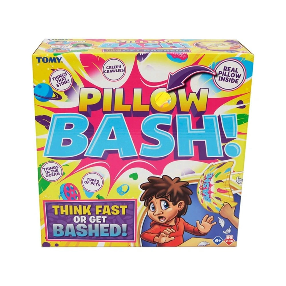 TOMY Games Pillow Bash Kids/Family/Childrens Speed and Wits Party Game/Toy 3y+