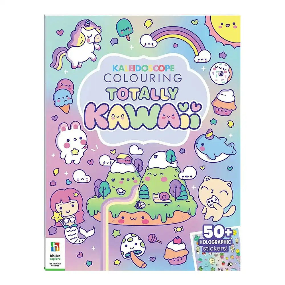 Kaleidoscope Sticker Colouring: Totally Kawaii Colouring Book Art/Craft 6y+
