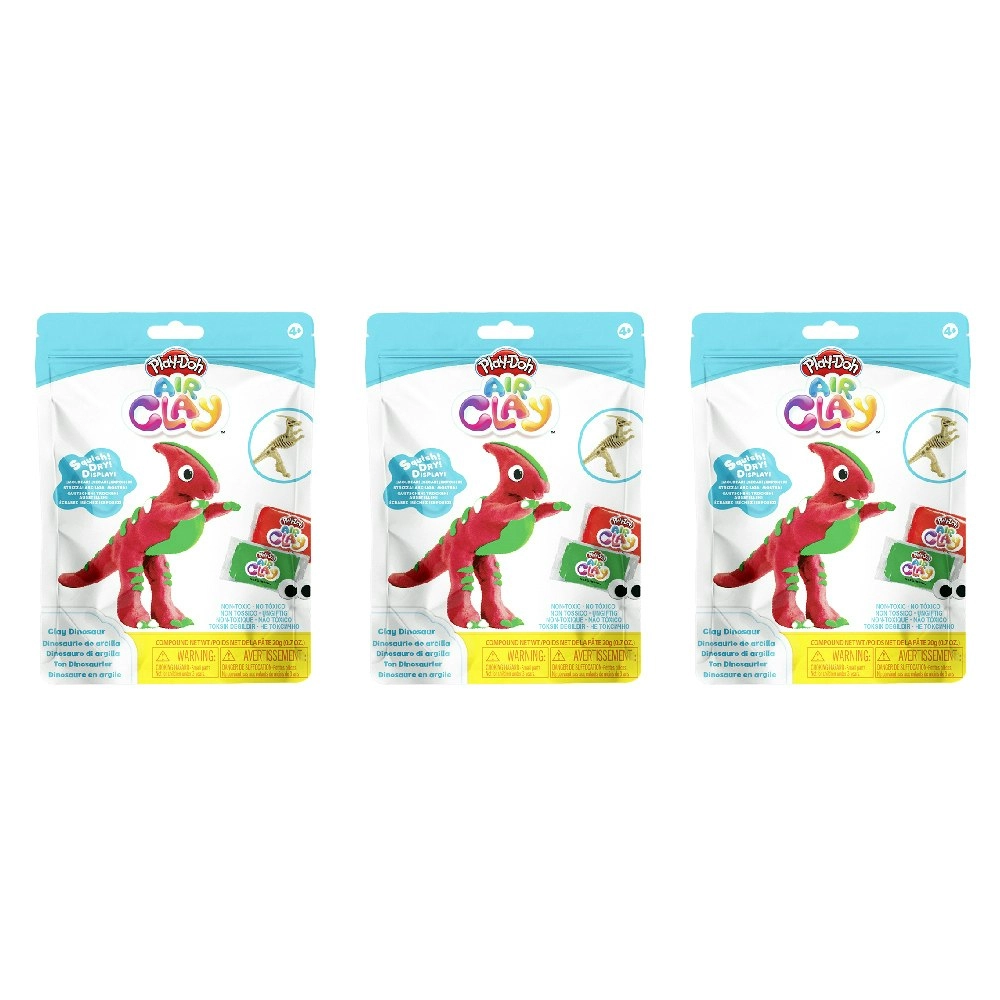 3x Play-Doh Air Clay Parasaurol Dinosaur Art Craft Creative Toy Kids/Children 4+