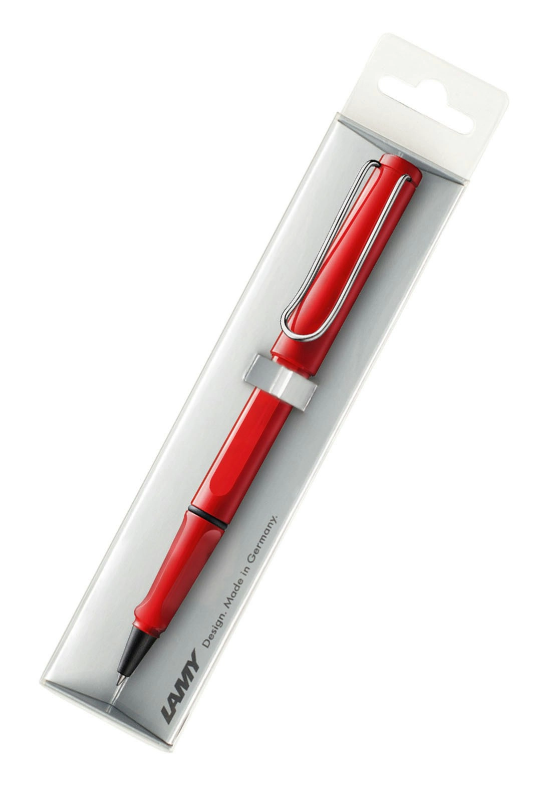 Lamy Safari Hangsell Stainless Steel Nib Non-Fade Plastic Rollerball Pen Red