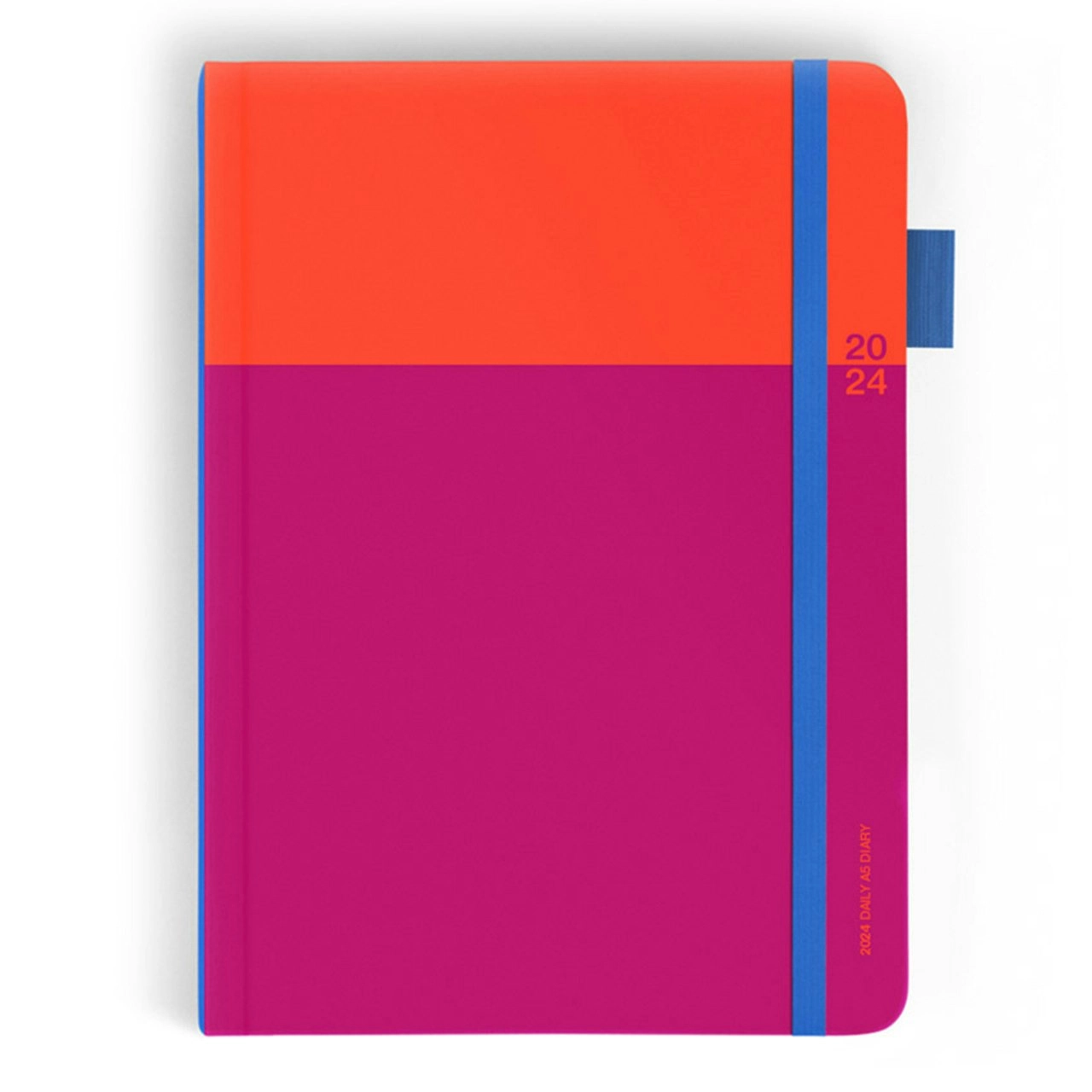 Any Day Now 2024 Daily Freestyler Dot Grid A5 Notebook Writing Journal Plum/Red