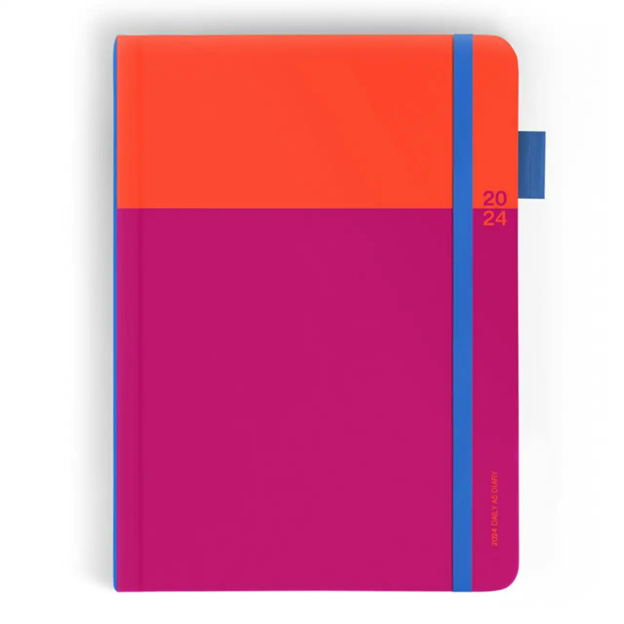 Any Day Now 2024 Daily Freestyler Dot Grid A5 Notebook Writing Journal Plum/Red
