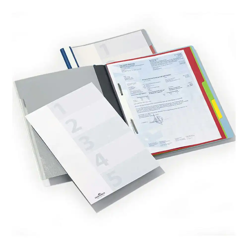 Durable Divisoflex 5-Divider Organisational A4 Document Compartment Folder Blue