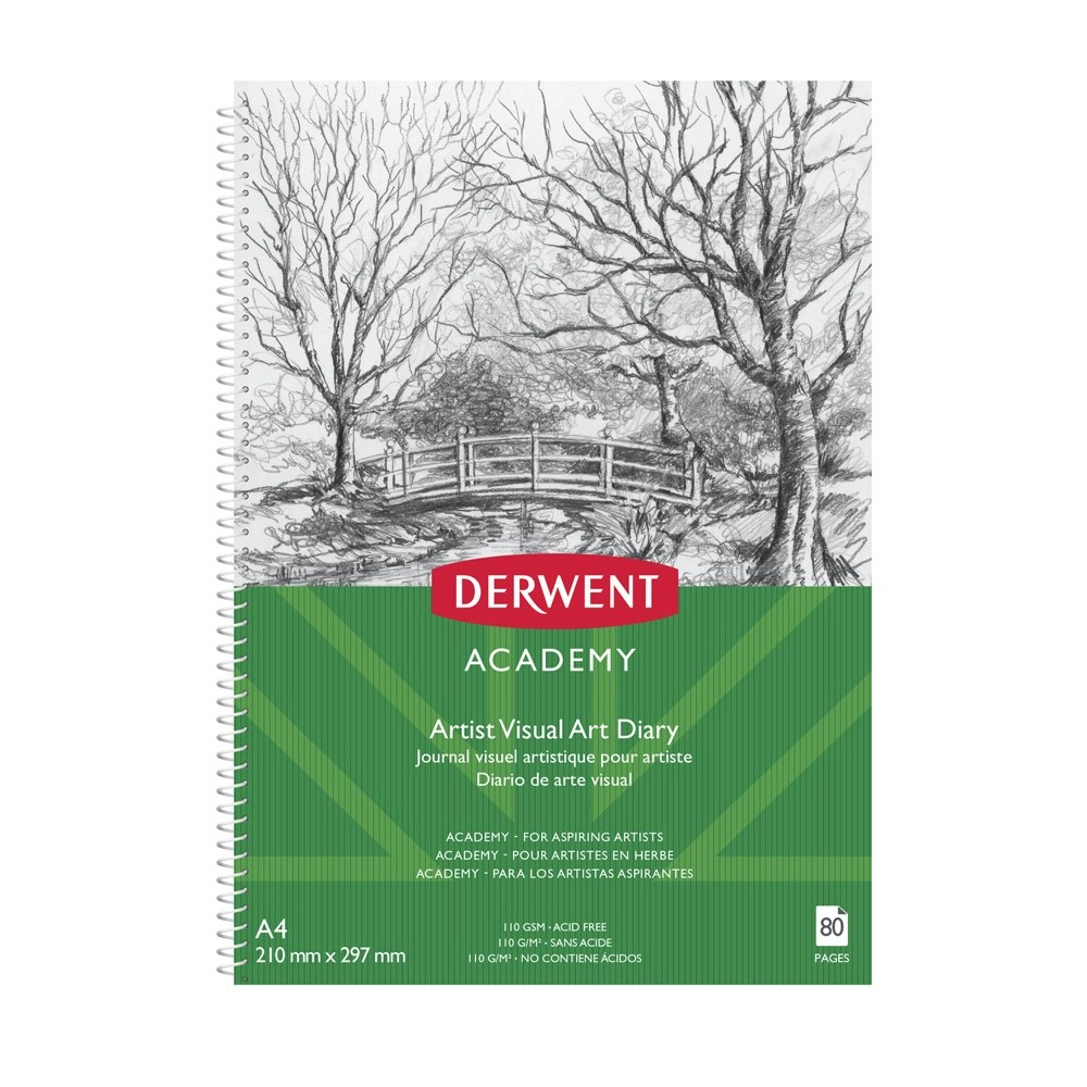 Derwent Academy Art/Craft Visual Art Diary A4 Portrait Orientation 80pg 350Gsm