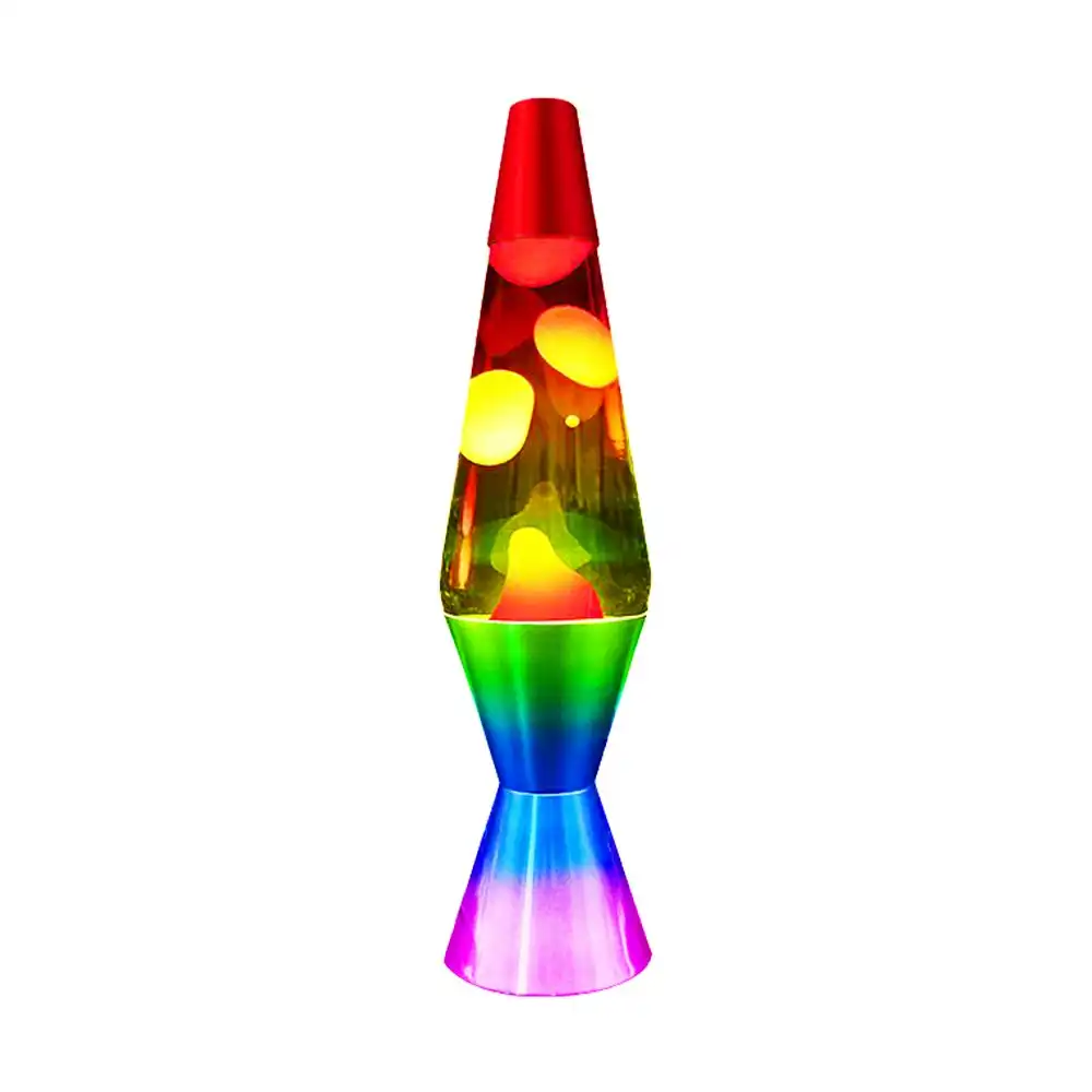 25th Hour Groovy Rainbow Lava Lamp Retro Edition Ambient Lighting 36x9.5cm