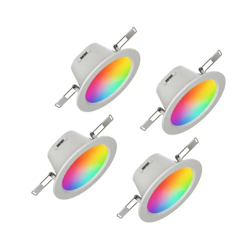 4PK Nanoleaf Essentials Colour Smart LED Downlight Light Bulb Matter Compatible