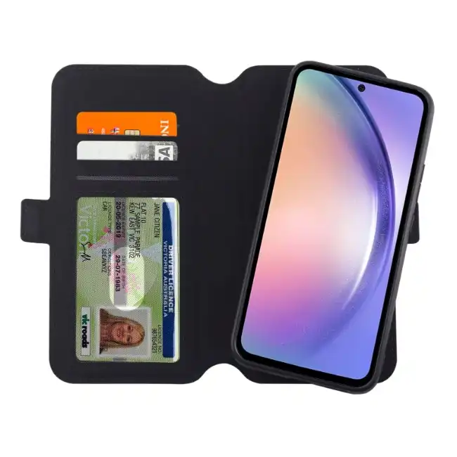3sixT NeoWallet Phone Case Mobile Cover Protection For Samsung Galaxy S23 FE BLK