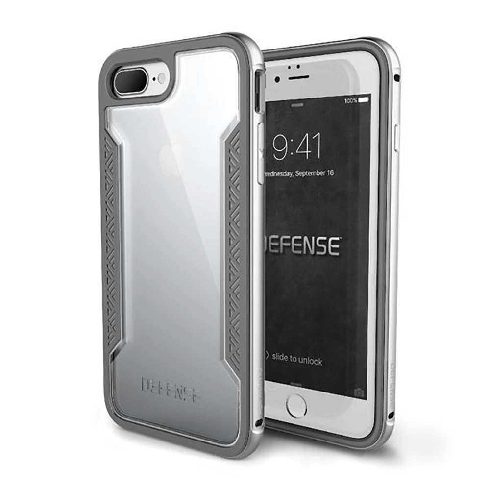 X-Doria Defense Shield Case Cover Drop Protection For Apple iPhone 7/8+ Silver