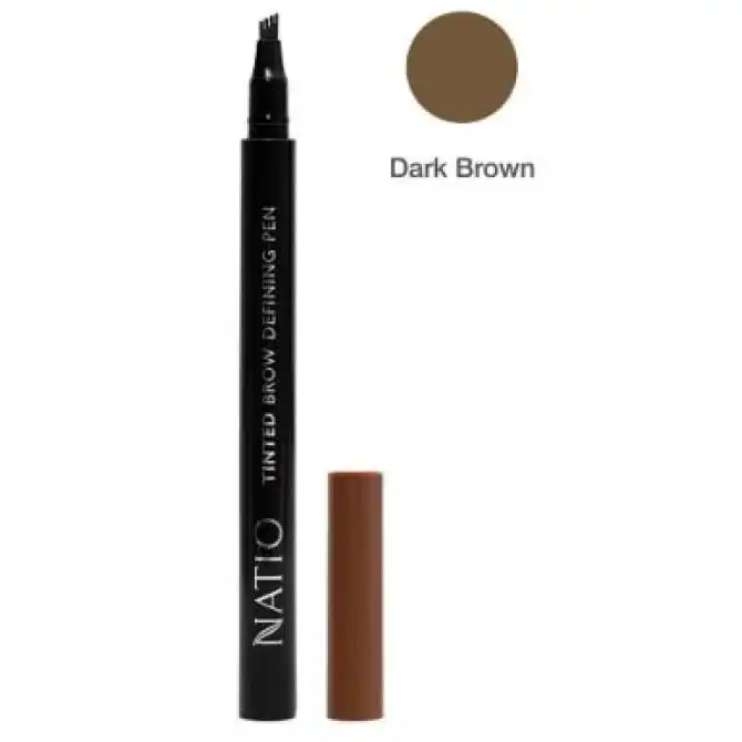 Natio Tinted Brow Defining Pen Dark Brown 0.6ml