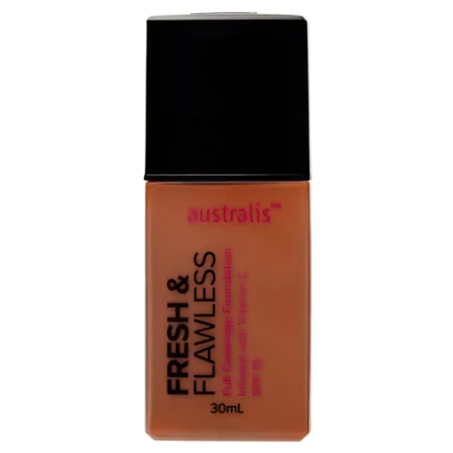 Australis Fresh & Flawless Full Coverage Foundation - Almond