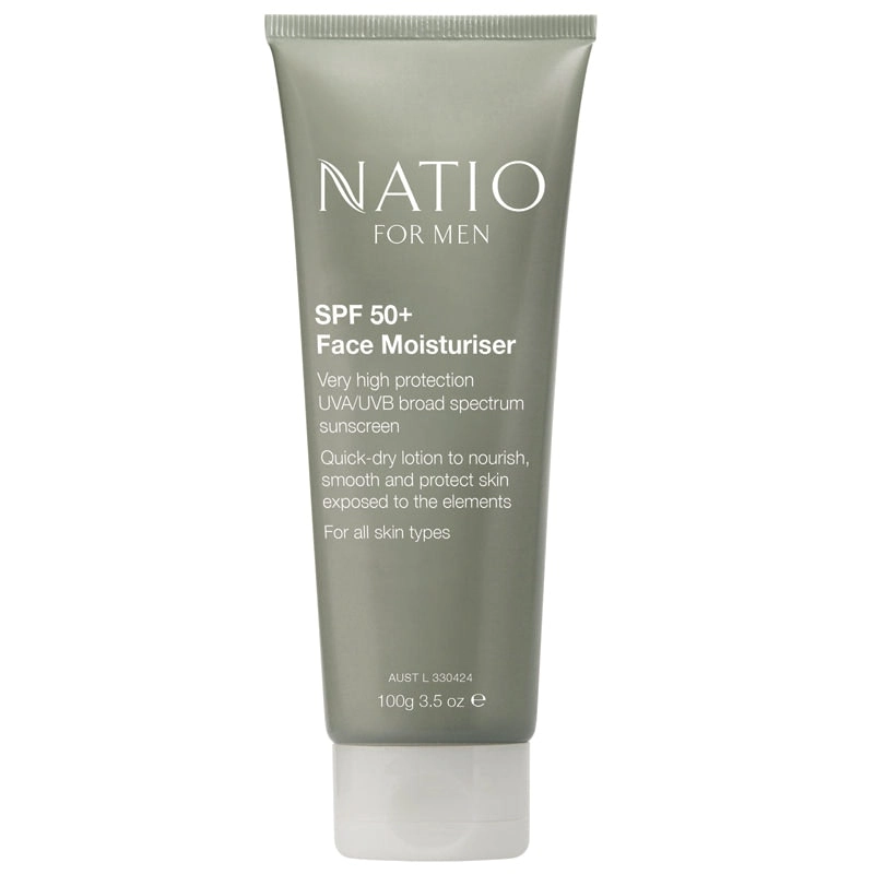 Natio For Men Spf 50+ Face Moisturiser 100g