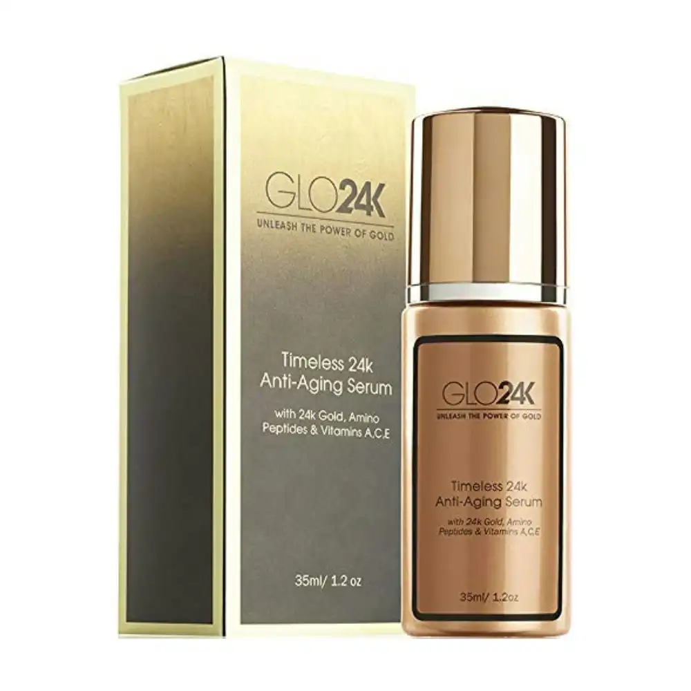 Glo24K Timeless 24k Anti-aging Serum With 24k Gold Amino Peptides & Vitamins A C E 35ml