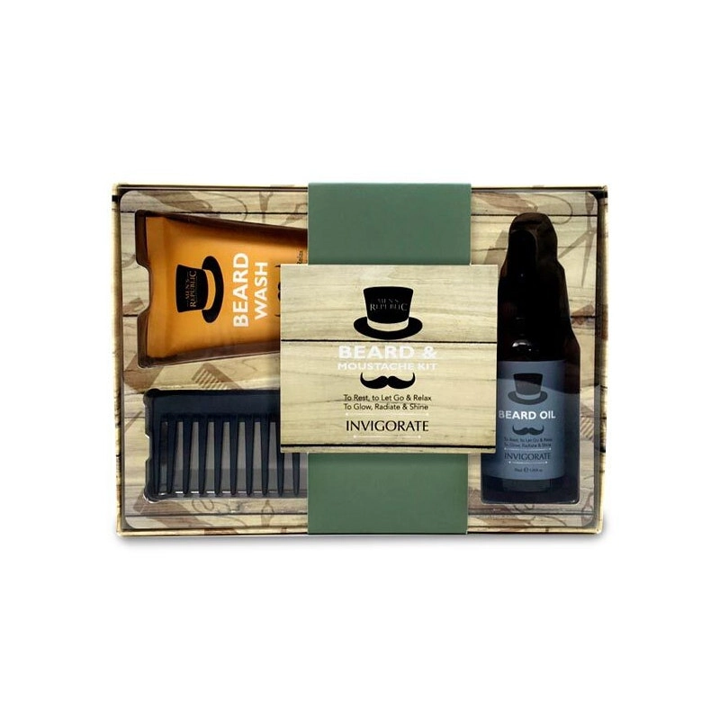 Men's Republic Beard & Moustache Care Facial Hair Grooming/Maintenance Kit