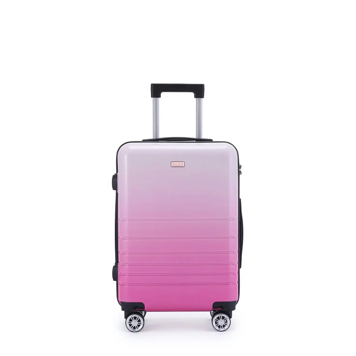 Kate Hill Bloom Luggage Small Wheeled Trolley Hard Suitcase Travel PNK Ombre 53L