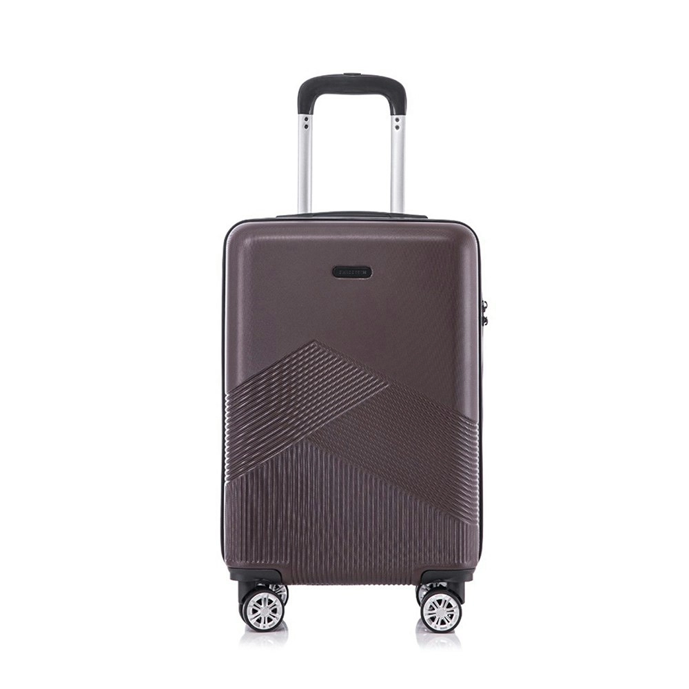 SwissTech Alpine 43L/56cm Carry On Luggage Travel Suitcase Trolley Bag Coffee