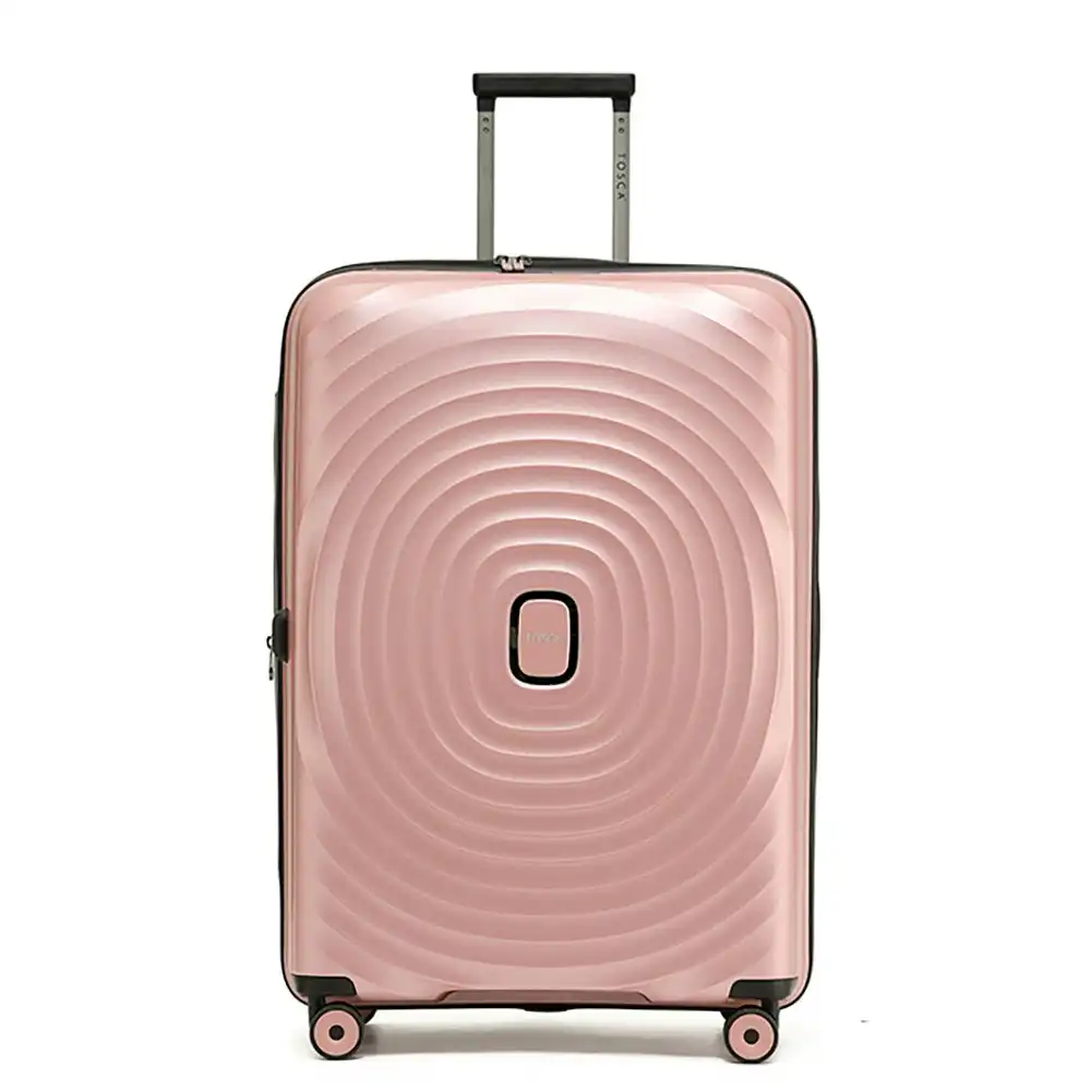 Tosca Eclipse 29" Checked Trolley Travel Lightweight Suitcase 77x51cm Rose Gold