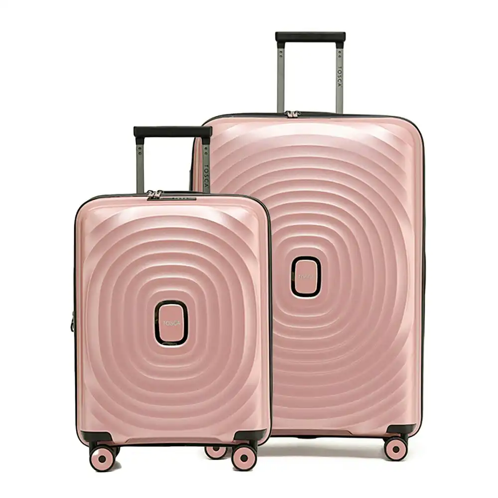 2pc Tosca Eclipse 20"/29" Travel Trolley Travel Suitcase Small/Large Rose Gold