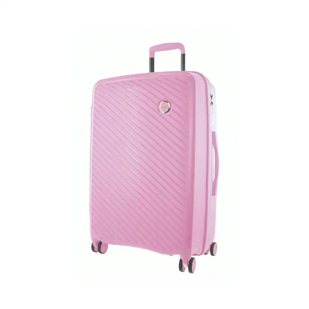 Pierre Cardin 75cm Large Hard-Shell Travel Luggage/Suitcase Pink 124L