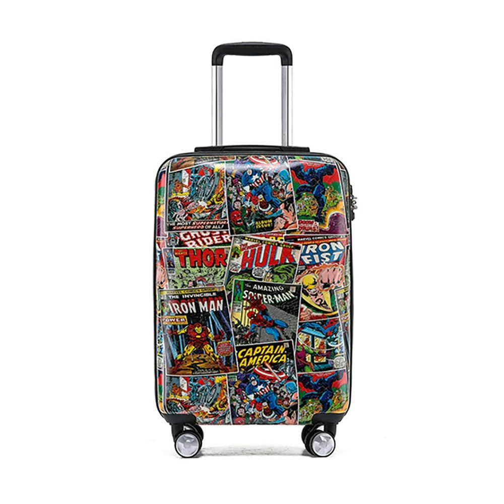 Marvel Comic Cover Pattern Retro Pc 19" Cabin Trolley Luggage Travel Suitcase