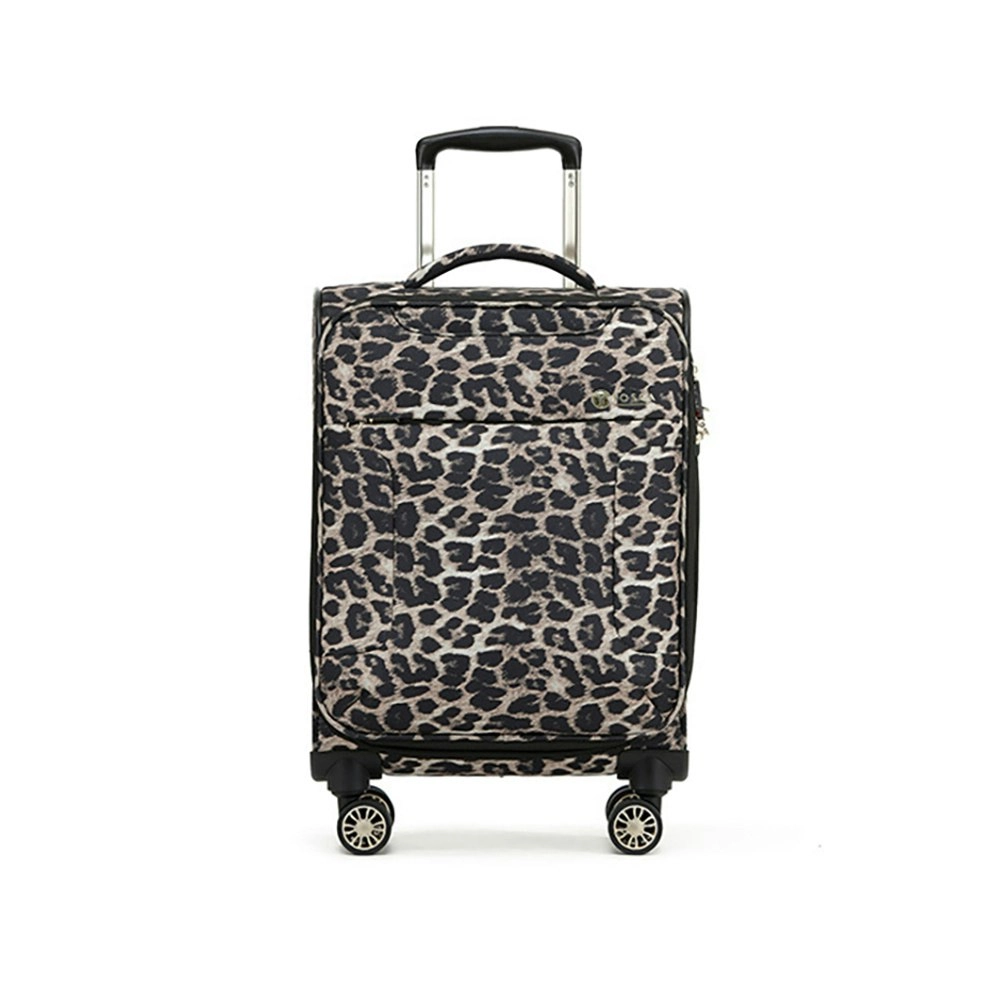 Tosca So-Lite 3.0 20" Cabin Trolley Luggage Holiday/Travel Suitcase - Leopard