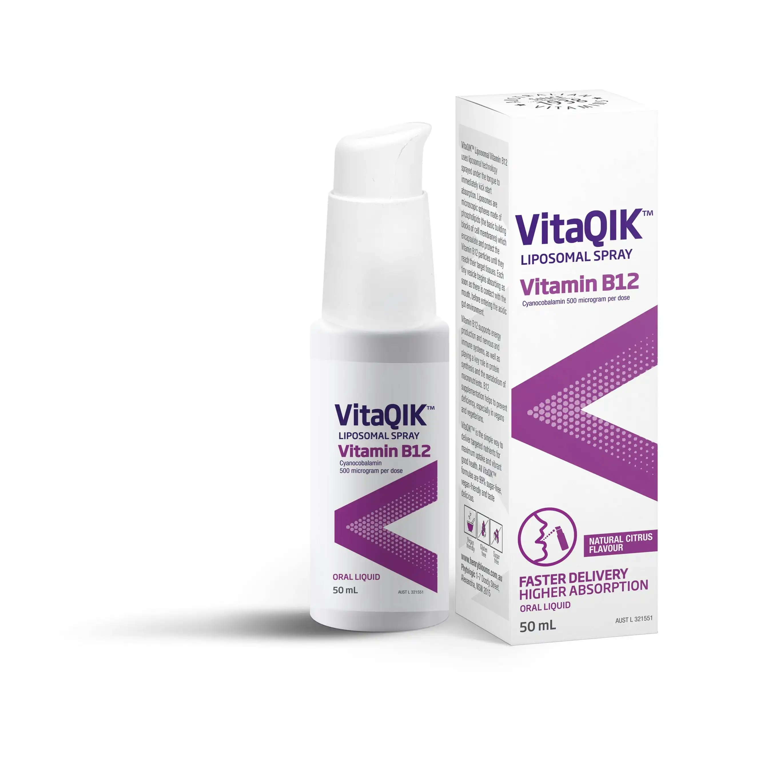 Blooms Vitaqik(TM) Liposomal Vitamin B12 50ml