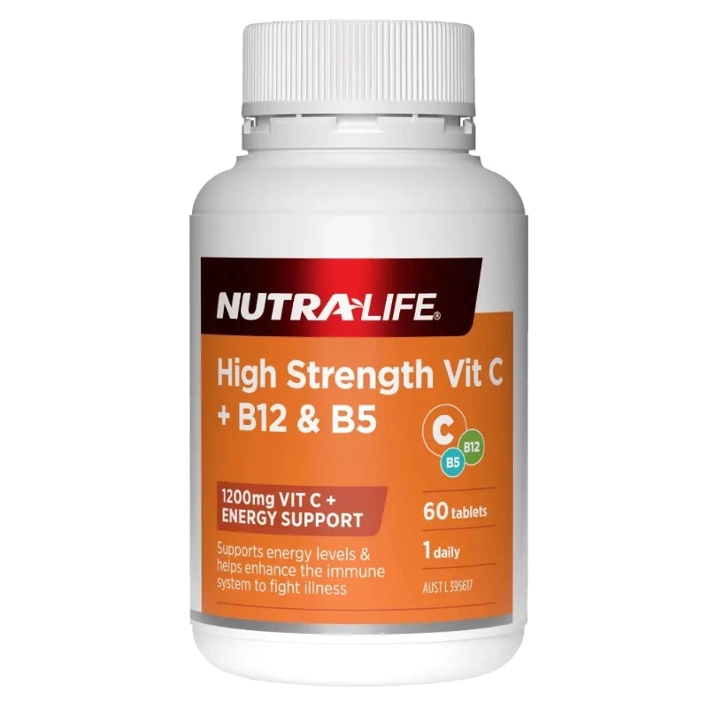 Nutra-Life High Strength Vit C 1200 +B12+ B5 120 Tabs