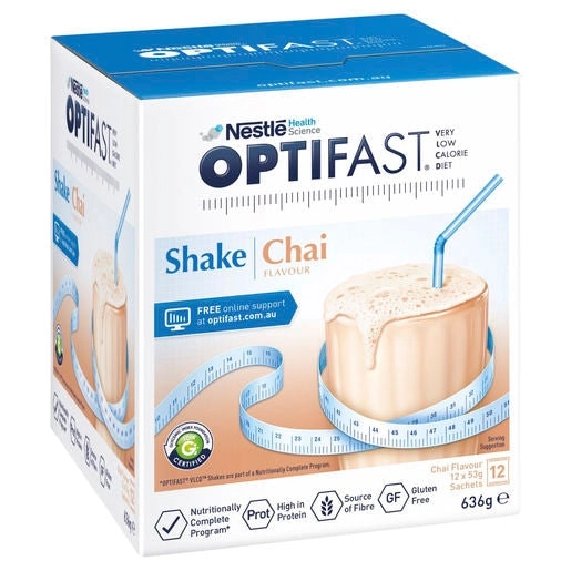 OPTIFAST VLCD Shake Chai - 12 Pack 53g Sachets