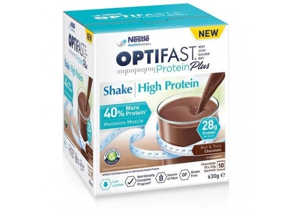 OPTIFAST VLCD Protein Plus Chocolate Shake 10 Pack 63g Sachets