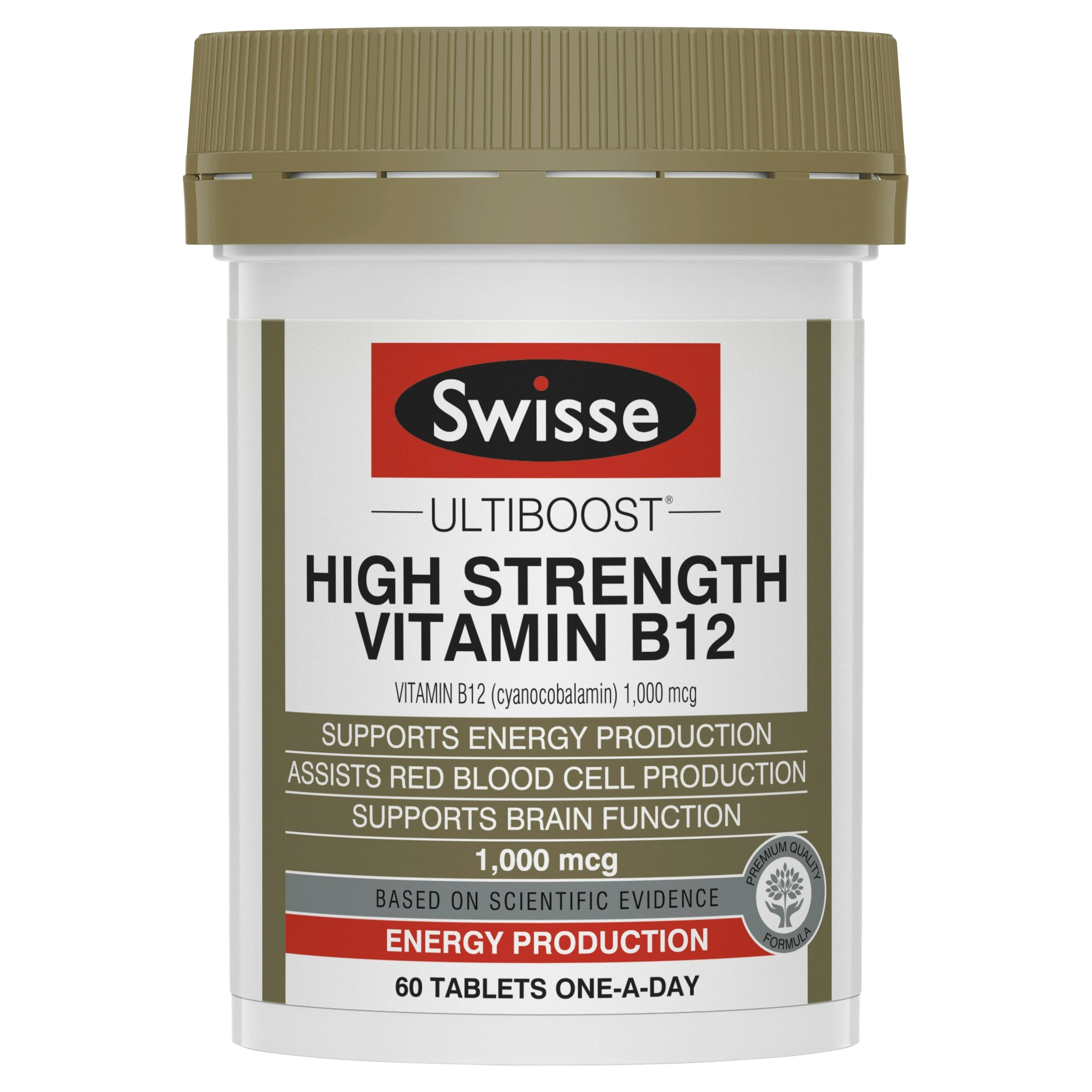 Swisse Ultiboost High Strength Vitamin B12 60 Tabs