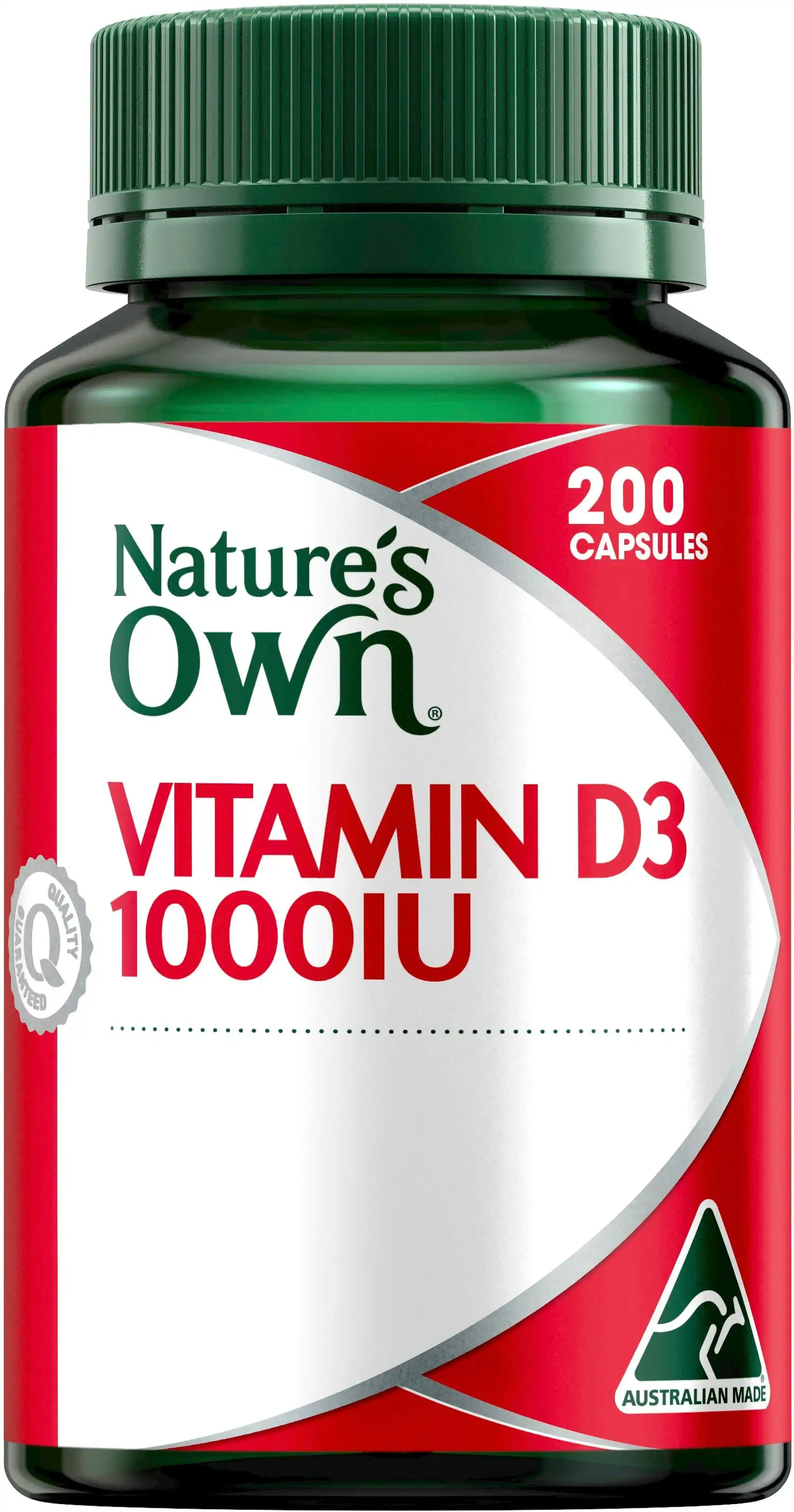 Natures Own Vitamin D3 1000IU 200 Caps