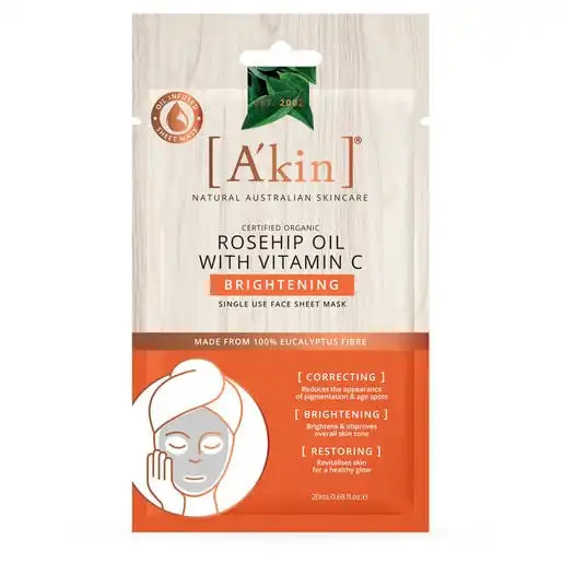 A'kin Rosehip Oil with Vitamin C Brightening Face Mask 1 pack