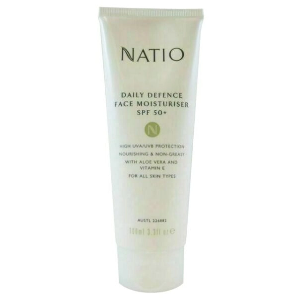 Natio Daily Defence Face Moisturiser Spf 50+ 100ml