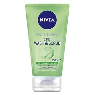 Nivea Daily Essentials 2-in-1 Wash & Scrub 150ml