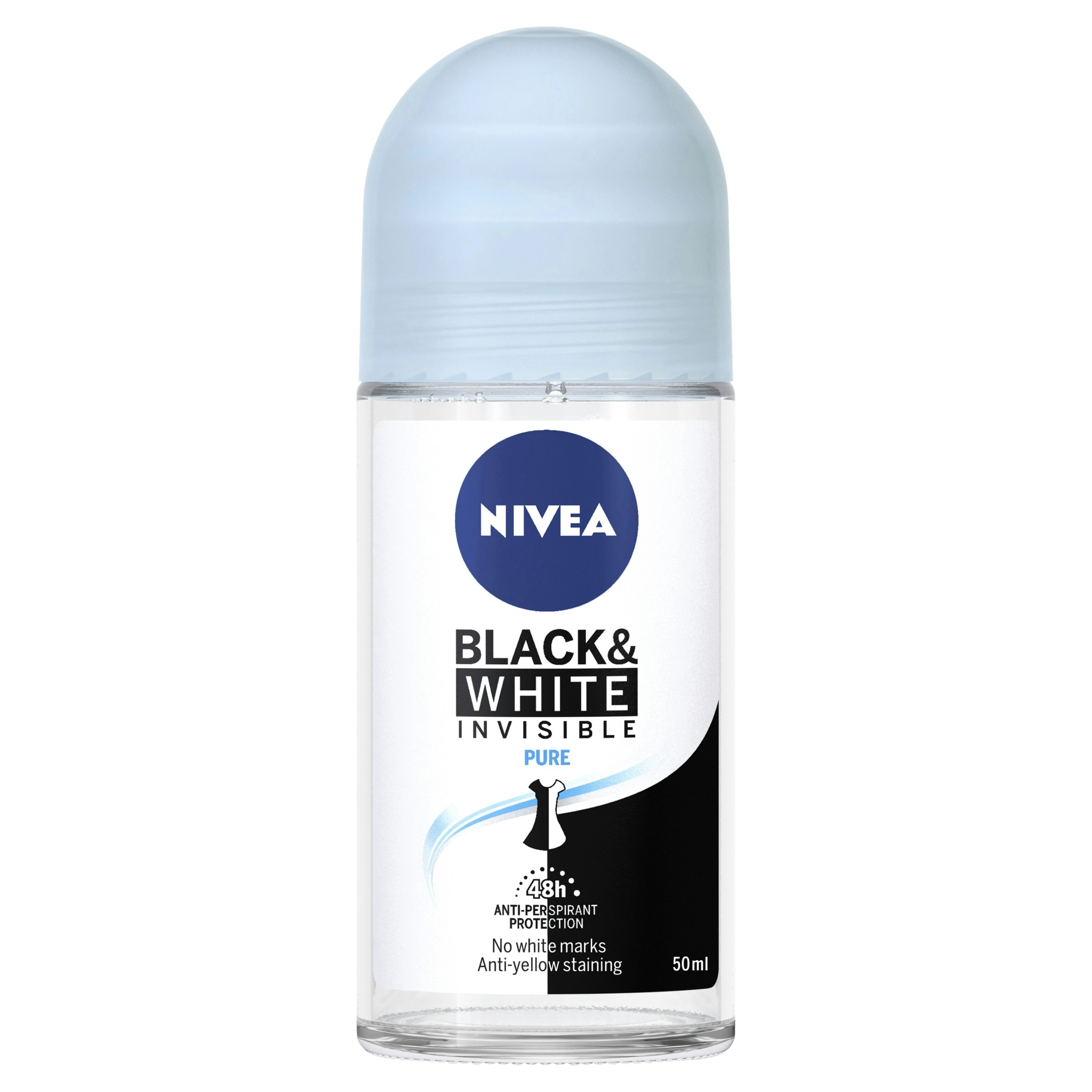 Nivea Invisible Black & White Pure Roll-on Deodorant 50ml