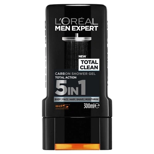 L'Oreal Paris Men Total Clean Carbon Shower Gel 300ml