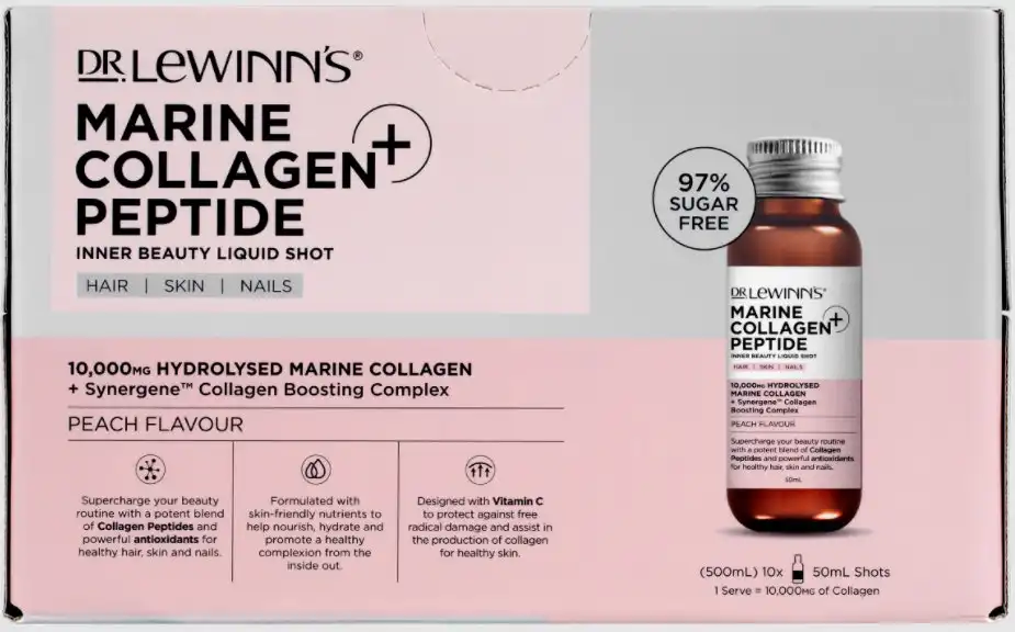 Dr Lewinn's Marine Collagen Beauty Liquid Shot-10 X 50ml