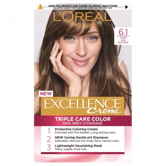 L'Oreal Excellence Creme 6.1 Light Ash Brown Hair Colour