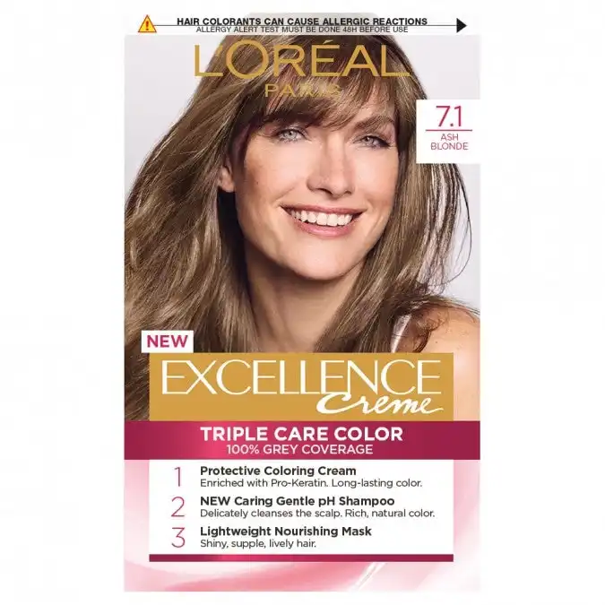 L'Oreal Excellence Creme 7.1 Dark Ash Blonde Hair Colour