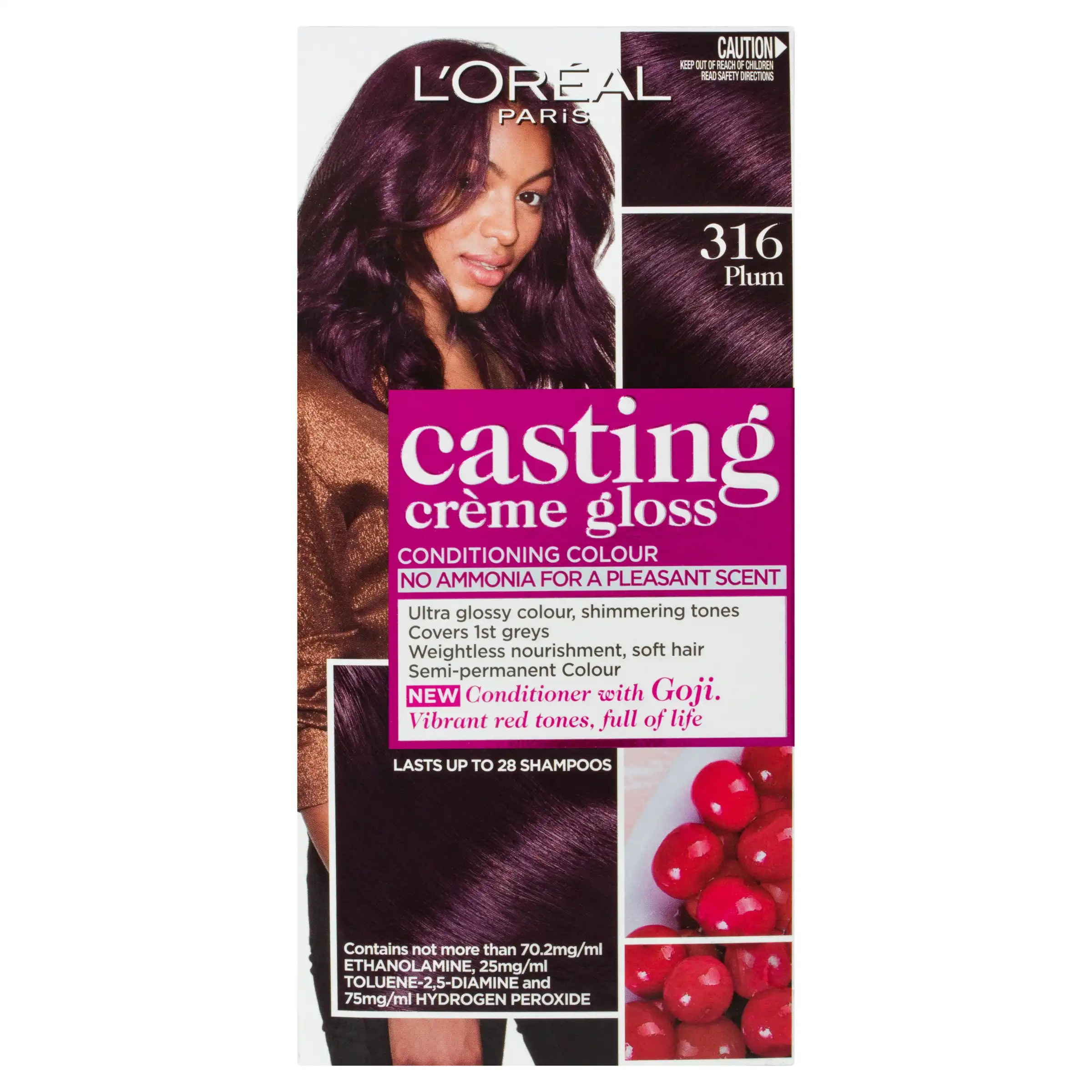 L'Oreal Paris Casting Creme Gloss Semi-Permanent Hair Colour - 316 Plum (Ammonia Free)