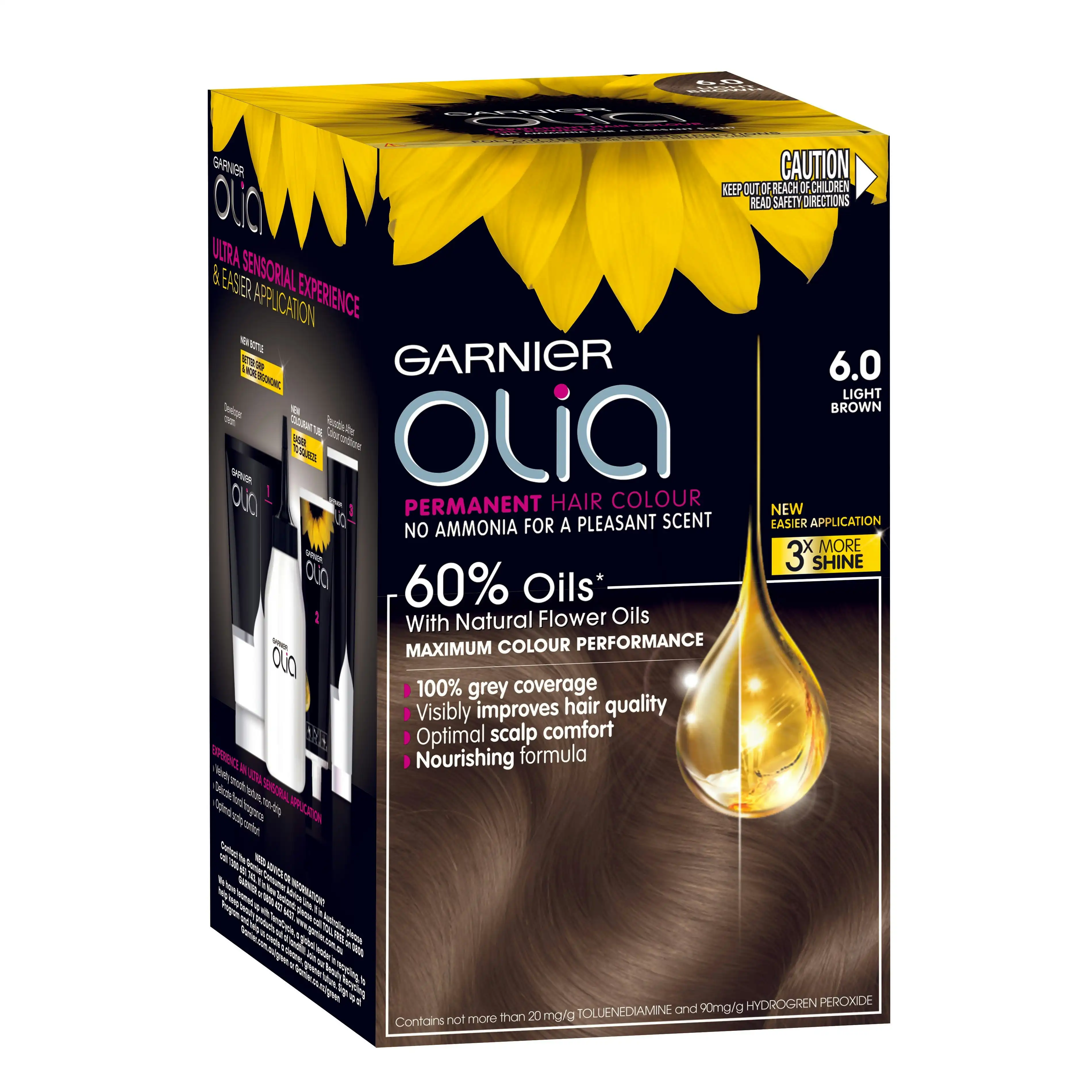 Garnier Olia Permanent Hair Colour 6.0 Light Brown