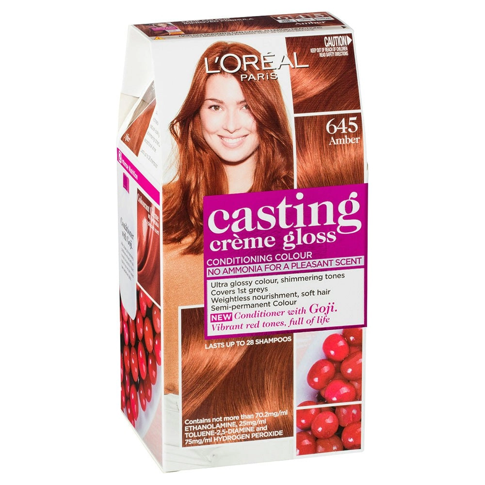 L'Oreal Paris Casting Creme Gloss Semi-Permanent Hair Colour - 645 Amber (Ammonia Free)