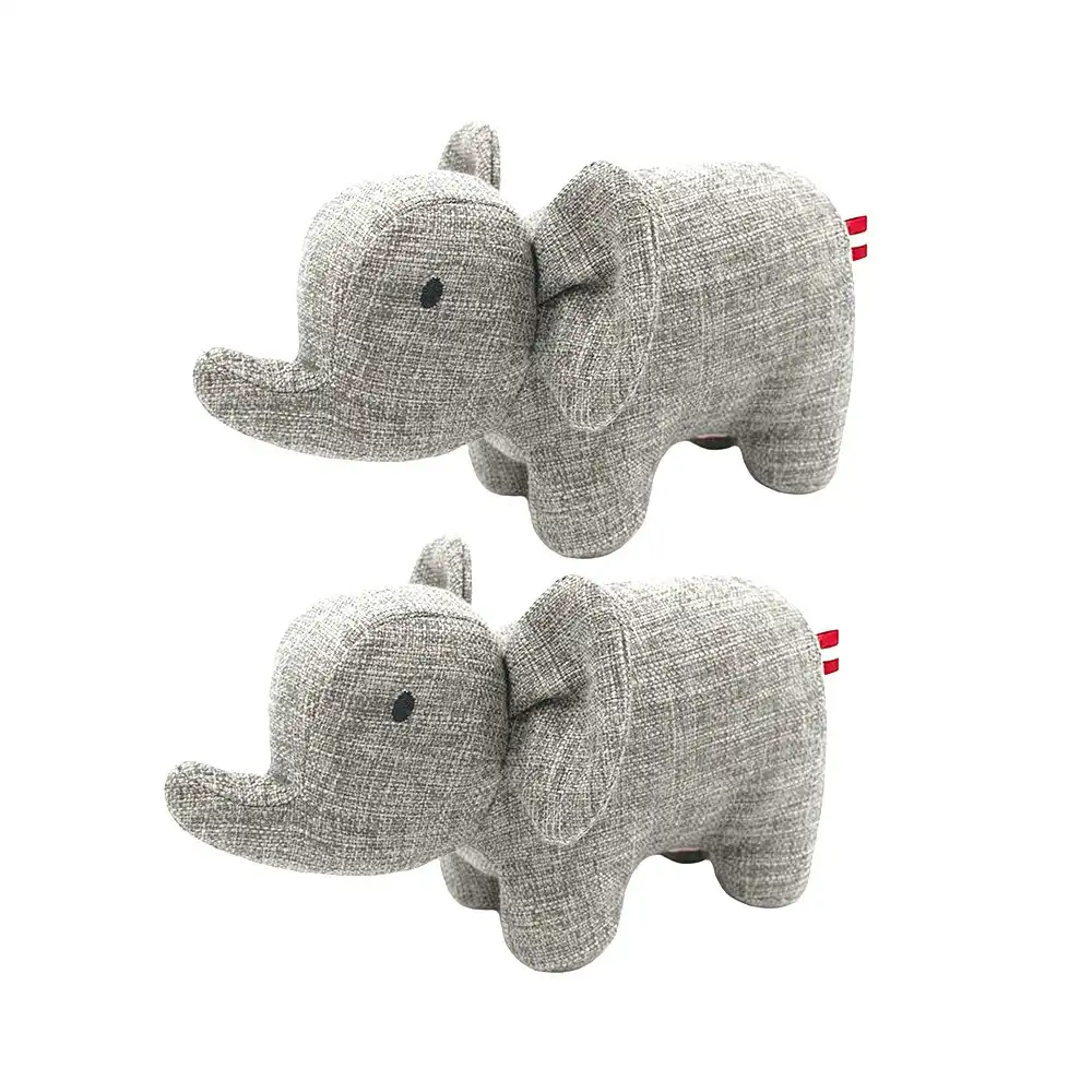 2PK Louie Living Urban Pet/Dog/Cat Durable Squeak Chew/Bite Toy Eric Elephant