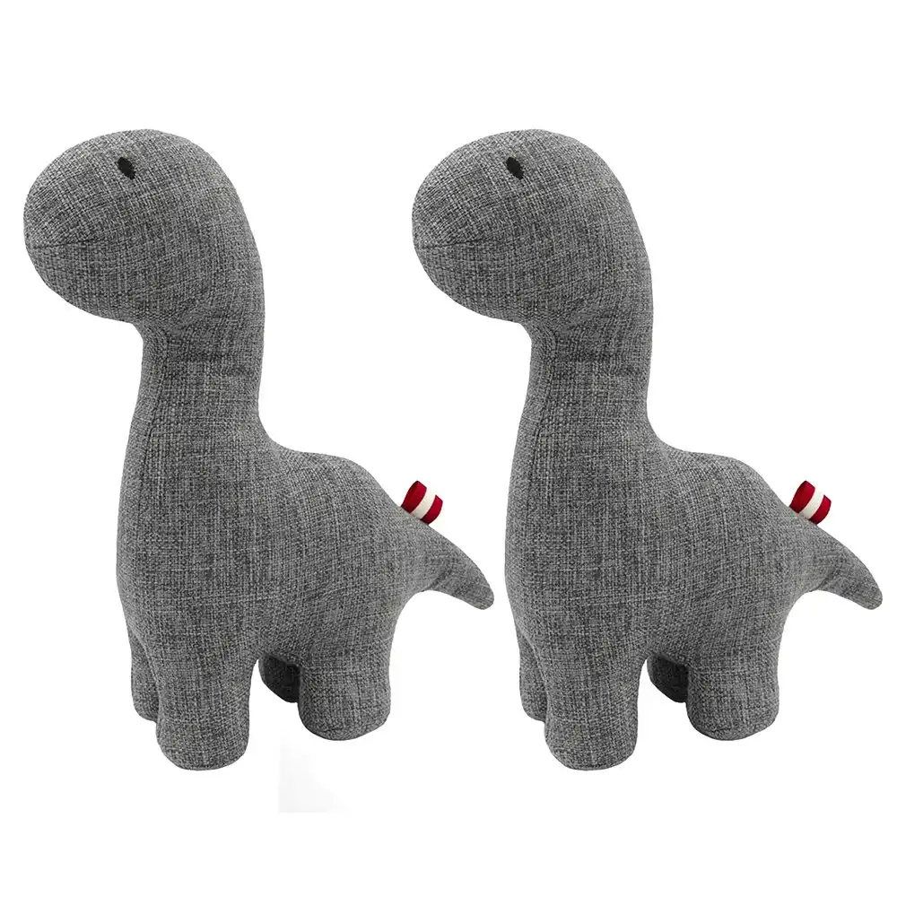 2PK Louie Living Urban Dog/Cat Durable Squeak Bite/Chew Toy Davie the Dino Plush