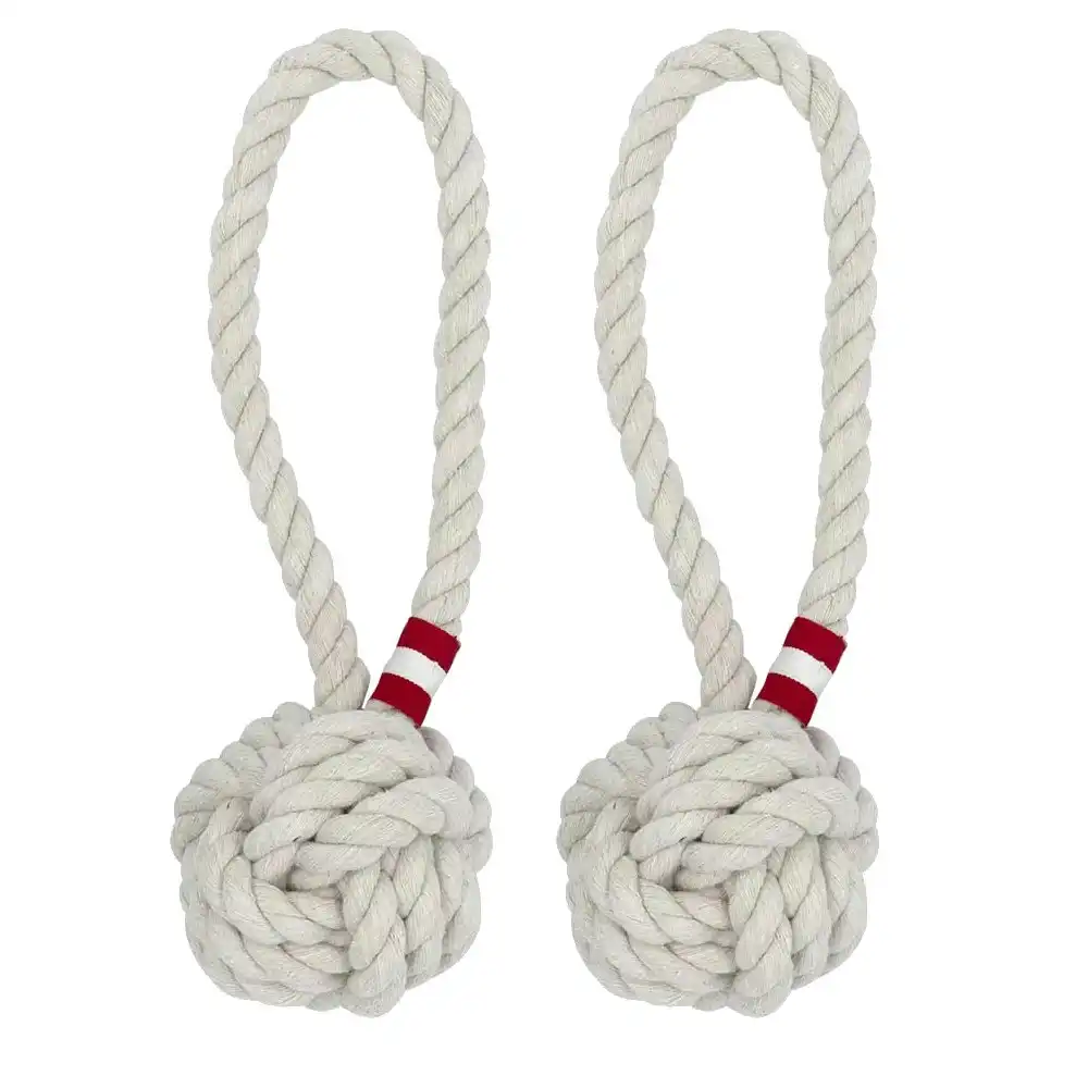 2x Louie Living Urban 20x7.5cm Tug Rope Fun Play Teeth/Gum Dog/Pet Toy Small WHT