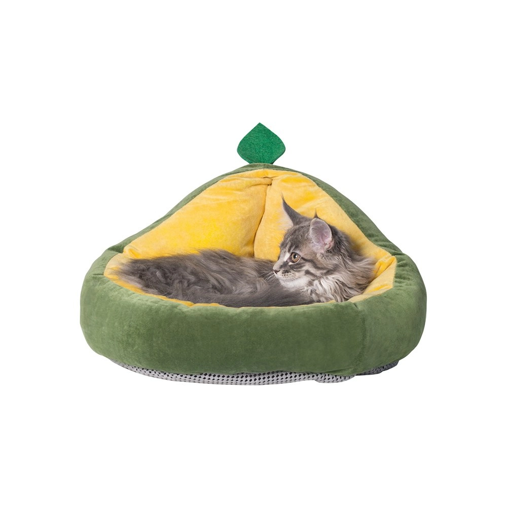 Pidan Pet/Cat 48cm Avocado Plush Bed Sleeping Comfy Kennel Soft Cushion Green