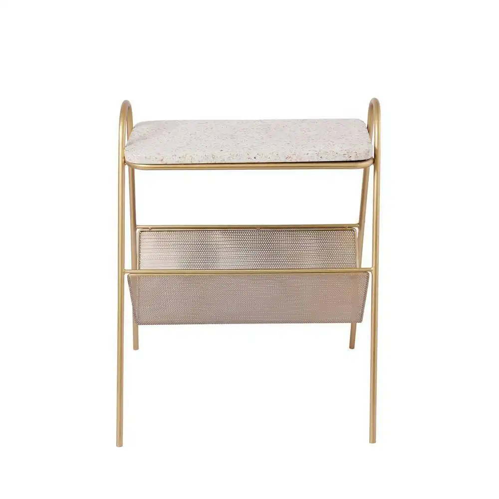 J.Elliot Corbyn 61x45cm Magazine Rack/Holder Home Furniture Bookshelf Stand Gold
