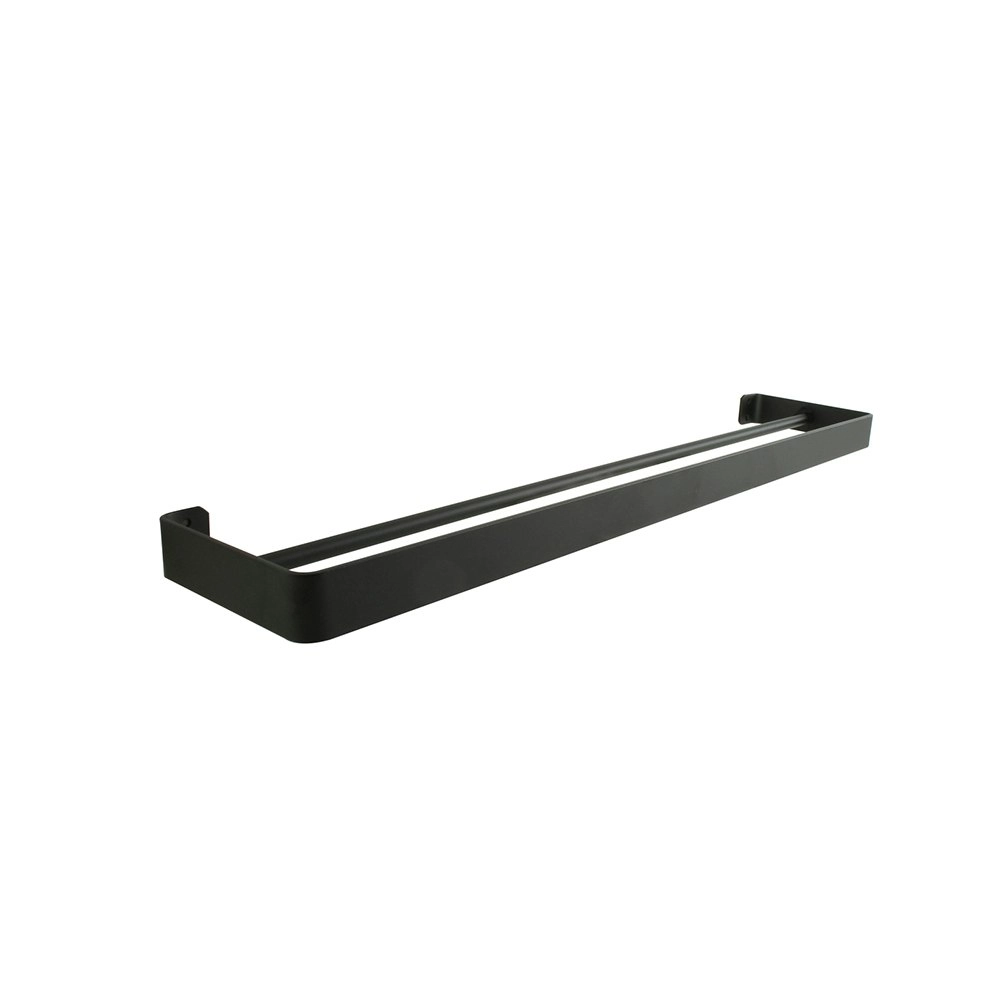 Maine & Crawford Mac 60x12cm Metal Towel Rack Organiser Bathroom Storage Black