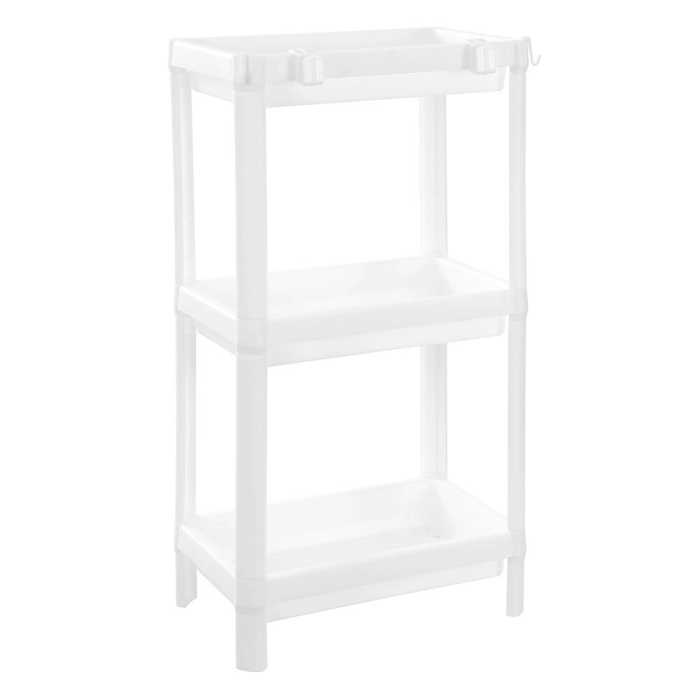 Boxsweden 3-Tier 70cm Storage Shelf Home/Room Organiser Rack Display Stand White