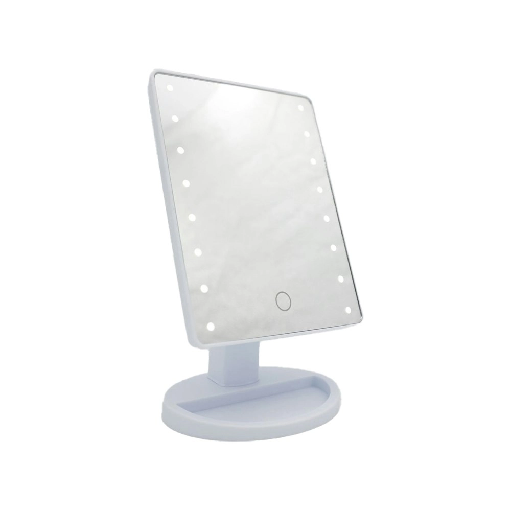 Loraine 16 LED Touch Sensor Adjustable Beauty/Vanity Mirror w/Tray 22x16cm White