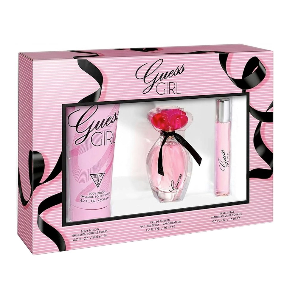 3pc Guess Girl 100ml Eau De Toilette & Body Lotion/Travel Spray Fragrance Set